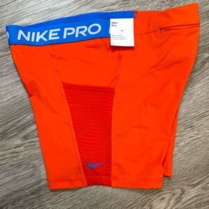 Women’s Nike Pro biker shorts- red / blue - Large